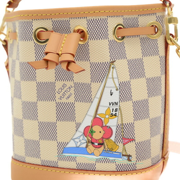 LOUIS VUITTON Damier Azur Nanonoe Vivienne Shoulder Bag N40511 - Picture 3 of 8